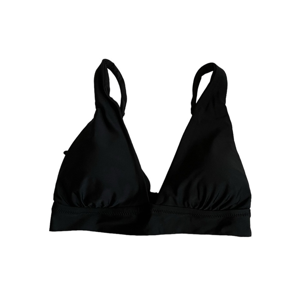 aerie Tie Back Bikini Top Black Size Small